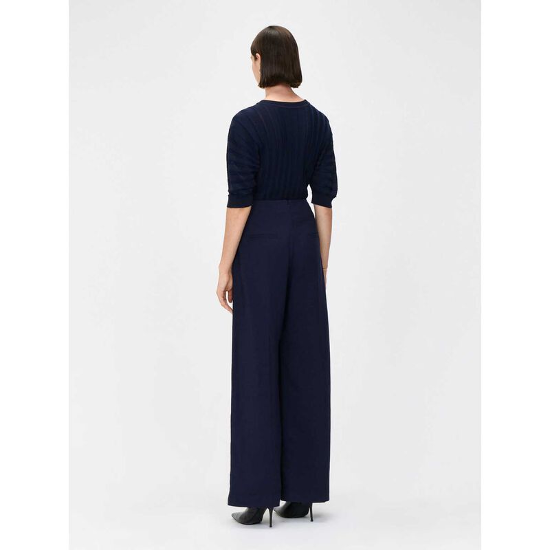 Veronika Maine Ink Matte & Shiny Pleat Knit Top image number 1